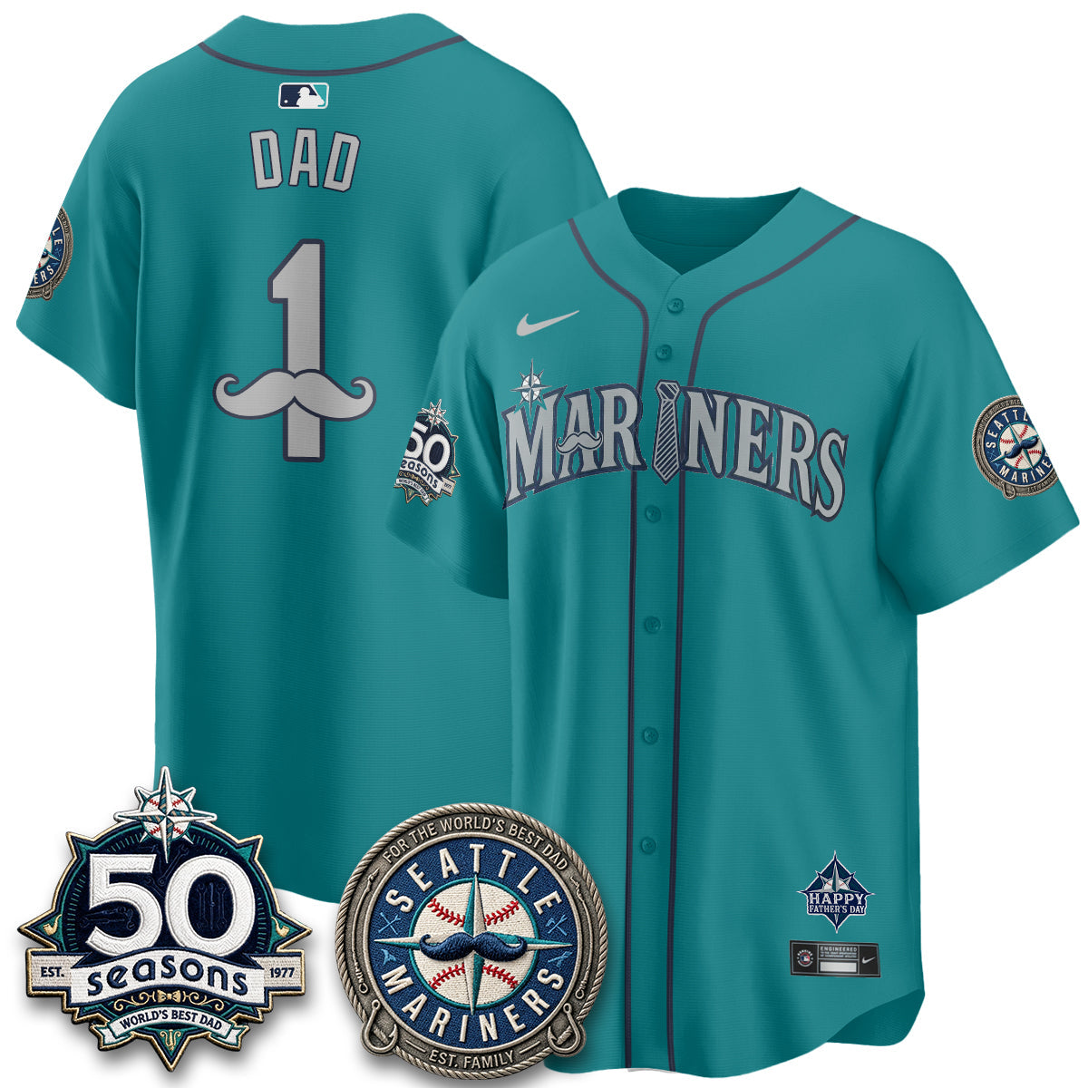 SEA Happy Father's Day Vapor Jersey - Stitched