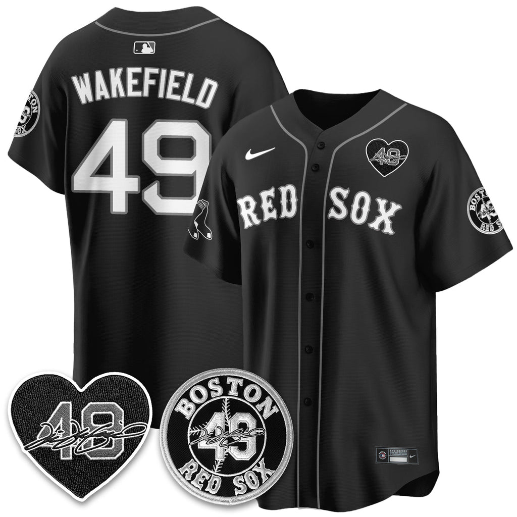 BOS Tim Wakefield Memorial Patch Vaper Premier Limited Jersey - Stitched