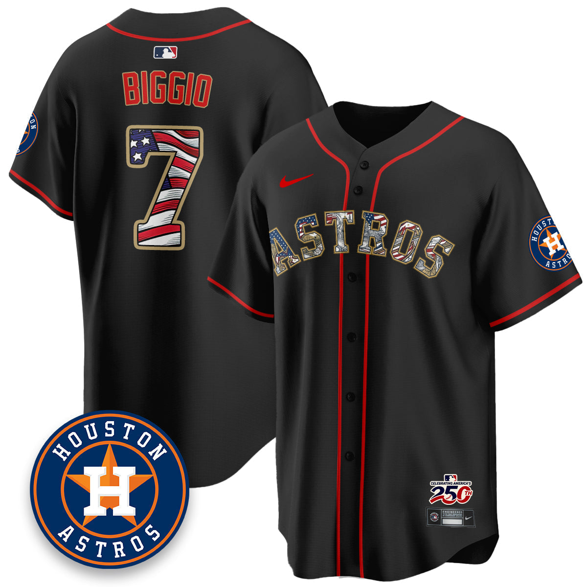 HOU 2026 Independence Day USA Vapor Limited Jersey - Stitched
