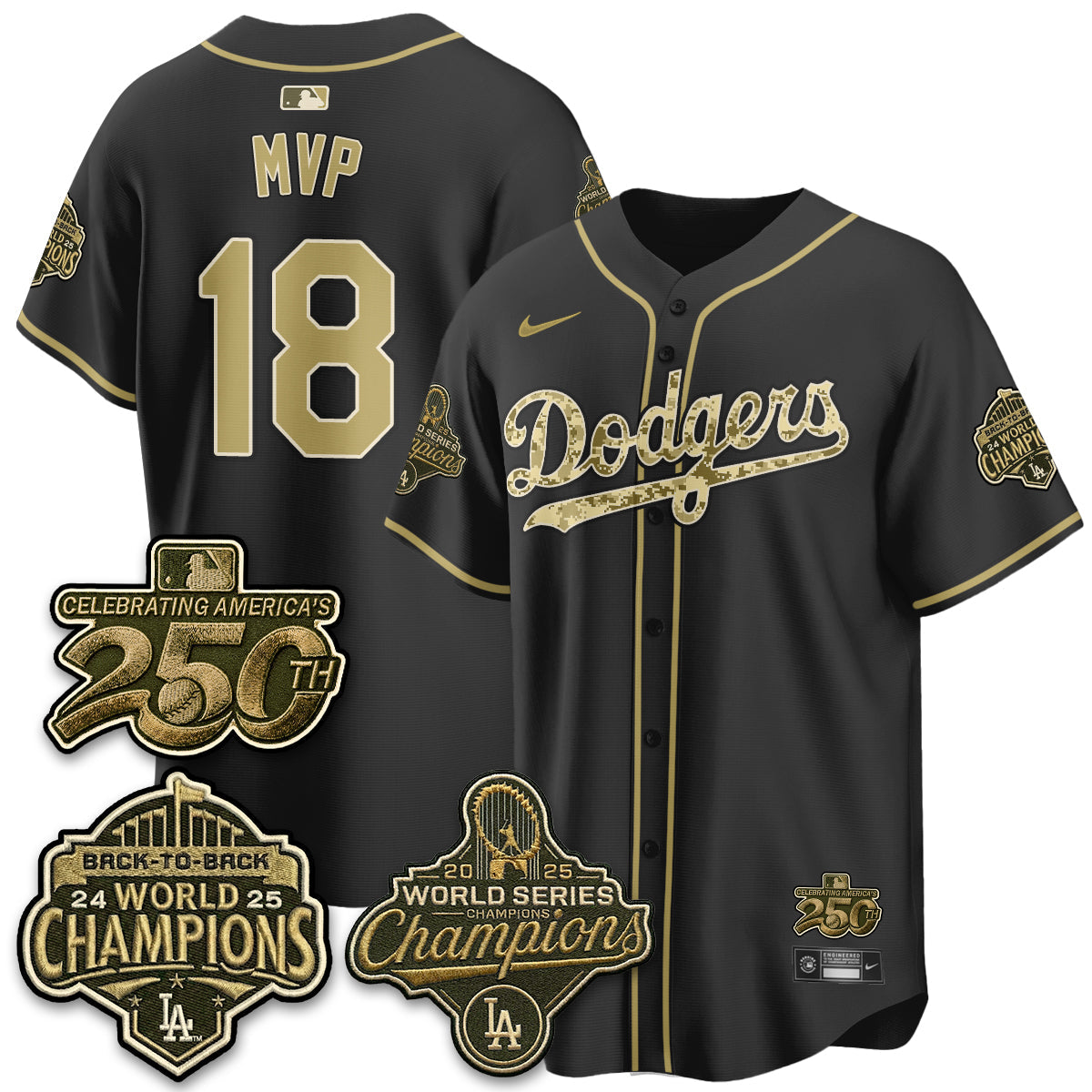 LAD Military Appreciation Game Day Jersey -Stitched