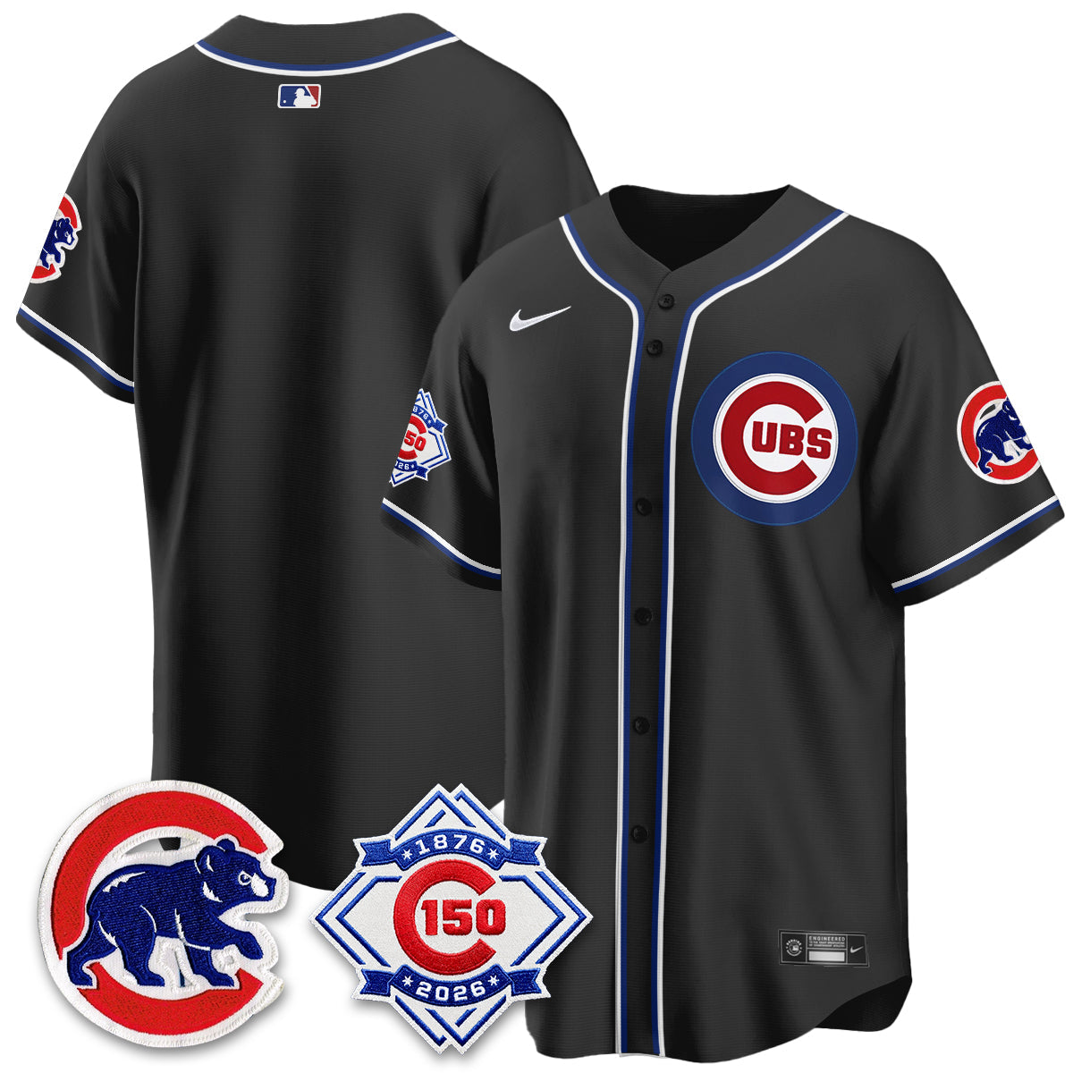 CHC 150th Anniversary Black Out Style Vapor Premier Limited Jersey - All Stitched