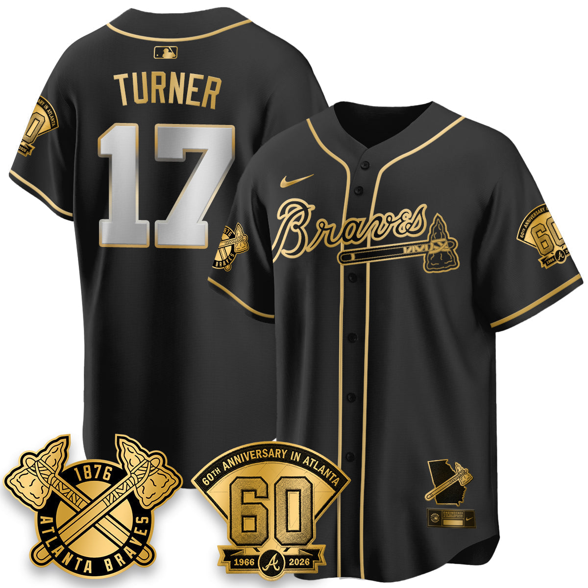 ATL 60th Anniversary Silver Edition Vapor Limited Jersey - Stitched