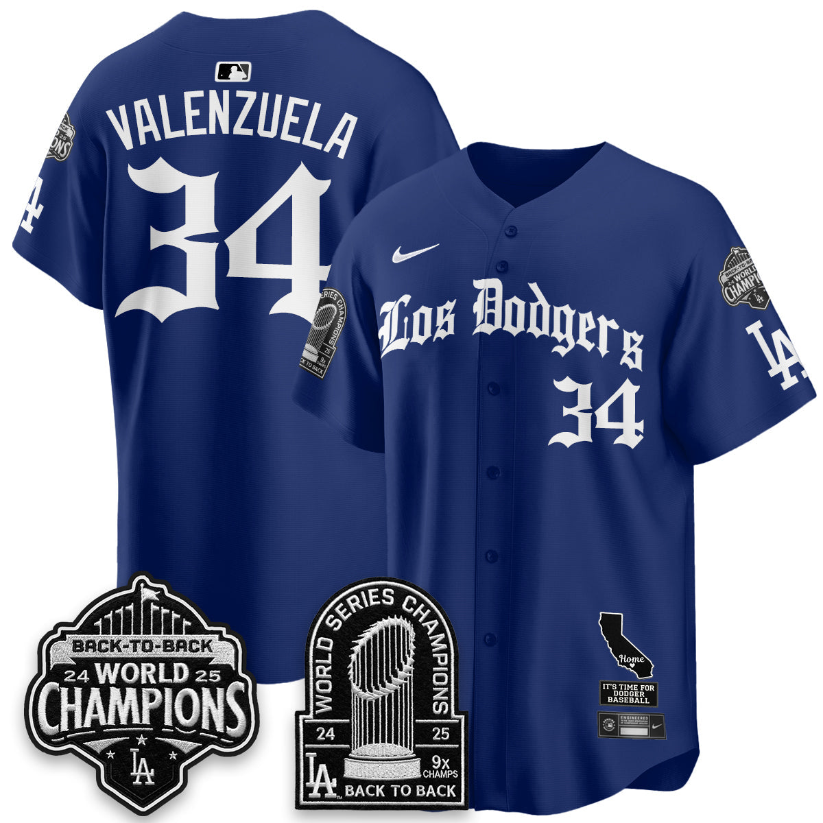 LAD World Series Champions Vapor Premier Limited Gothic Edition Jersey - All Stitched
