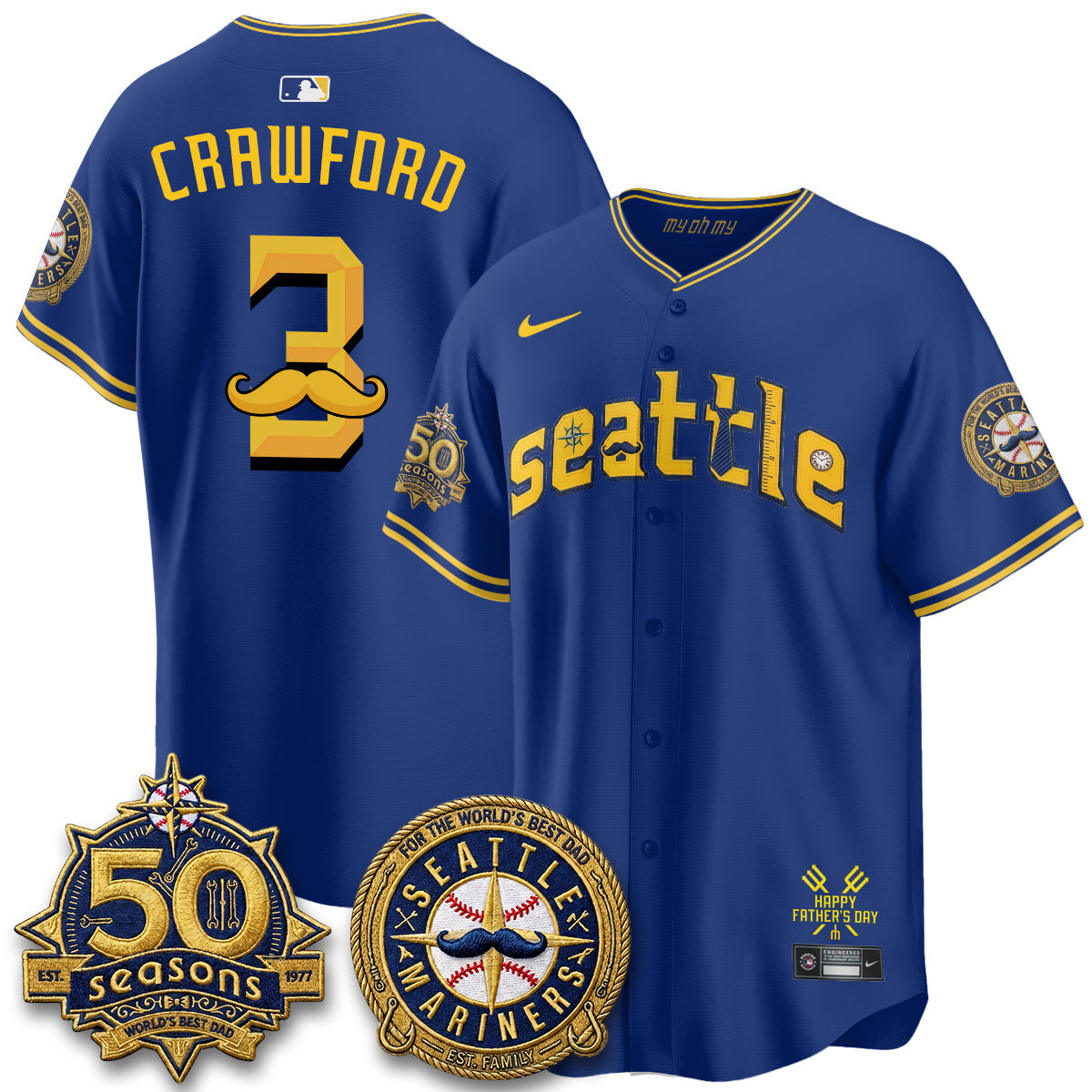 SEA Happy Father's Day Vapor Jersey - Stitched