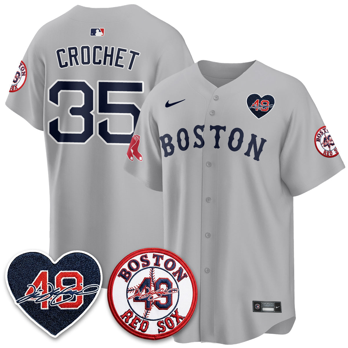 BOS Tim Wakefield Memorial Patch Vaper Premier Limited Jersey - Stitched