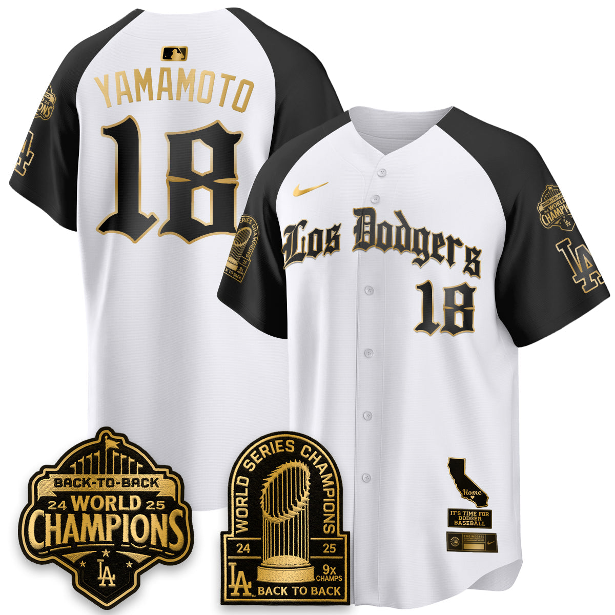 LAD World Series Champions Vapor Premier Limited Gothic Edition Jersey - All Stitched