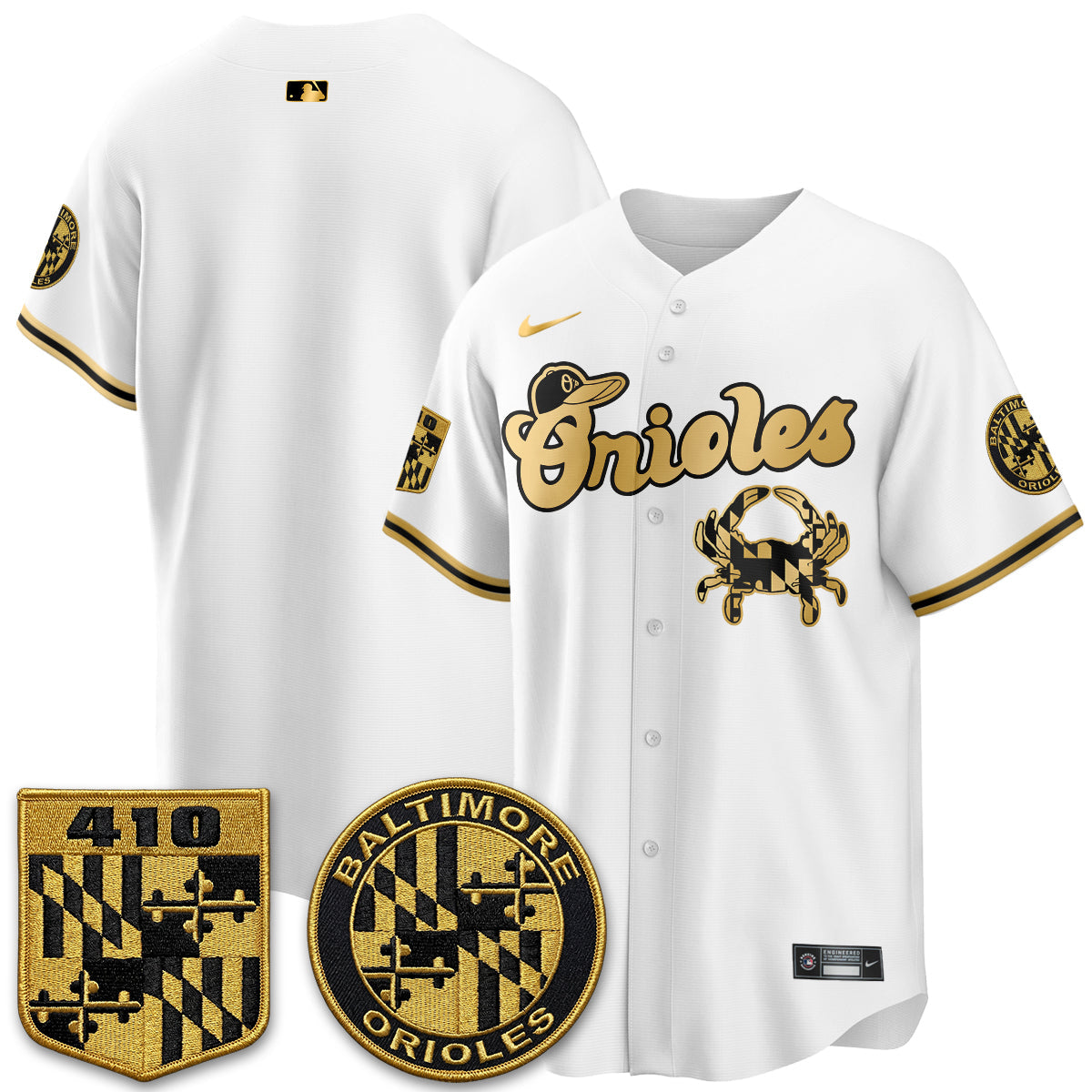BAL Maryland Flag Vapor Limited Jersey - Stitched