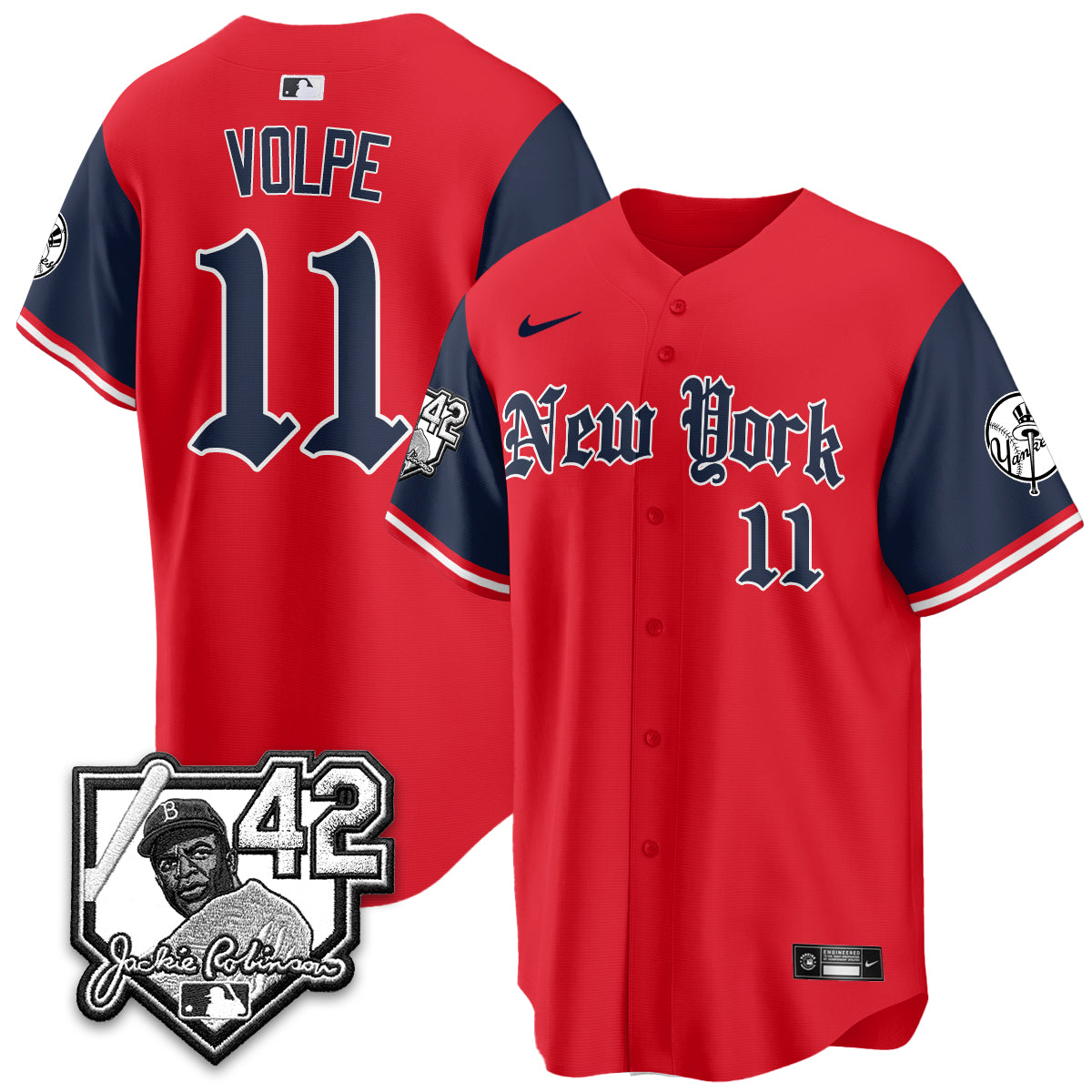 NYY 2026 Jackie Robinson Day Gothic Vapor Limited Jersey - All Stitched