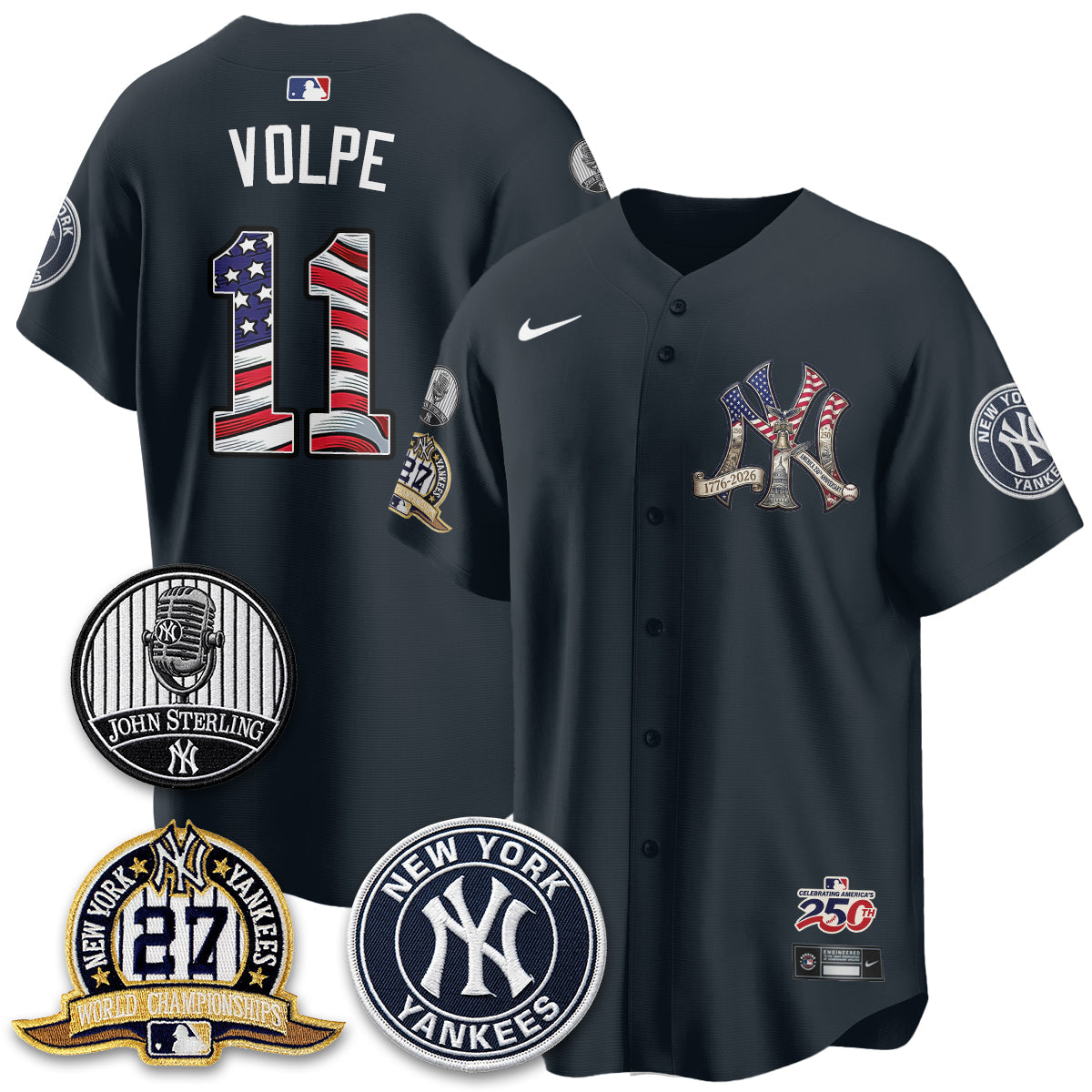 NYY Independence Day USA Vapor Limited Jersey - Stitched (Tiktok)
