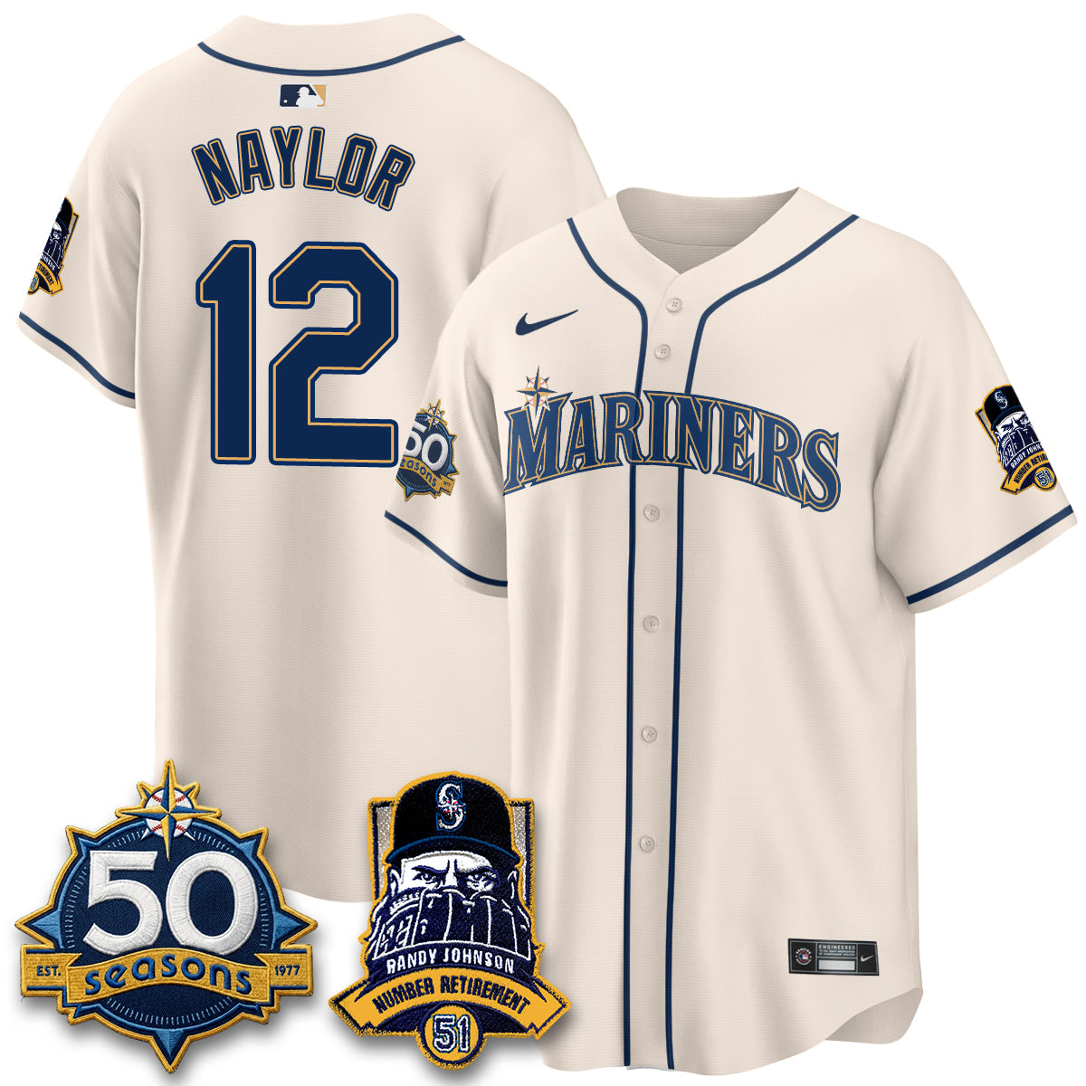 SEA Randy Johnson Vapor Limited Jersey V2- All Stitched