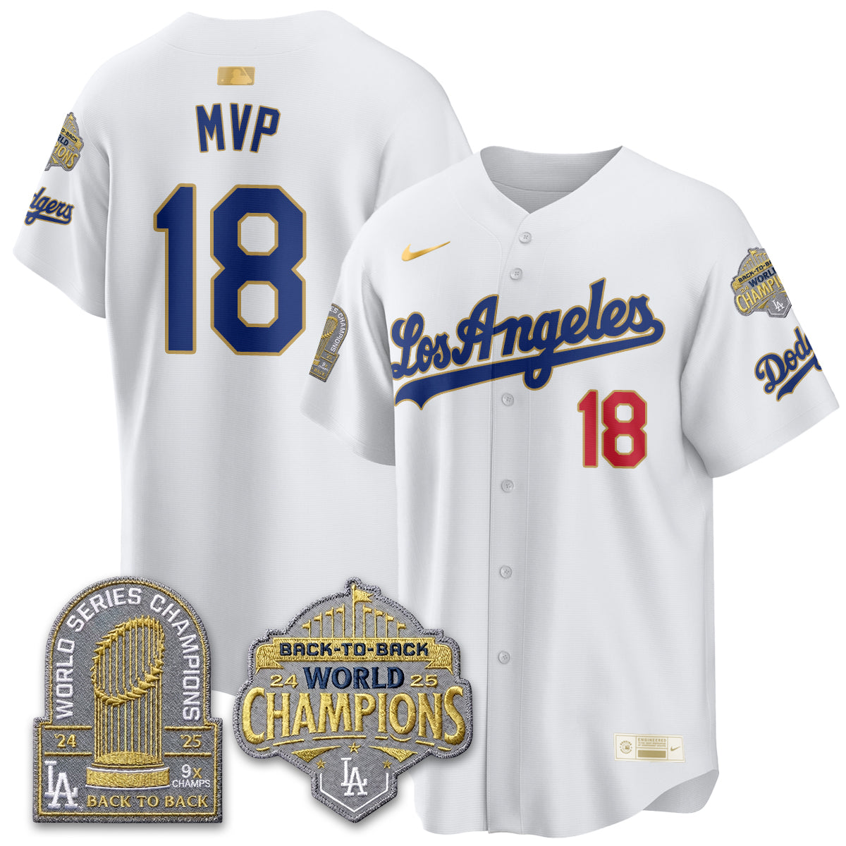 LAD Gold Collection Vapor Limited Jersey - 9x & B2B Champs - All Stitched