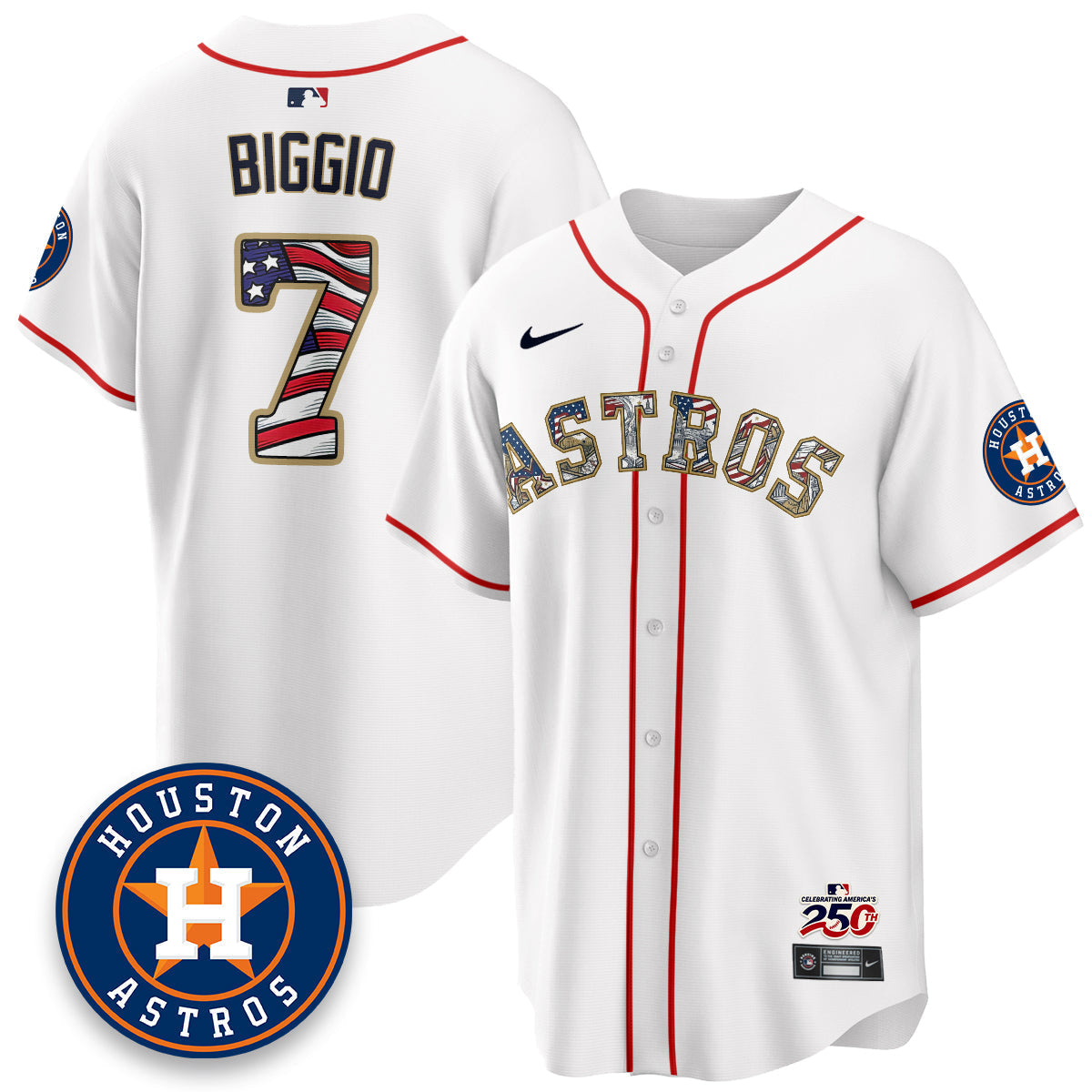 HOU 2026 Independence Day USA Vapor Limited Jersey - Stitched