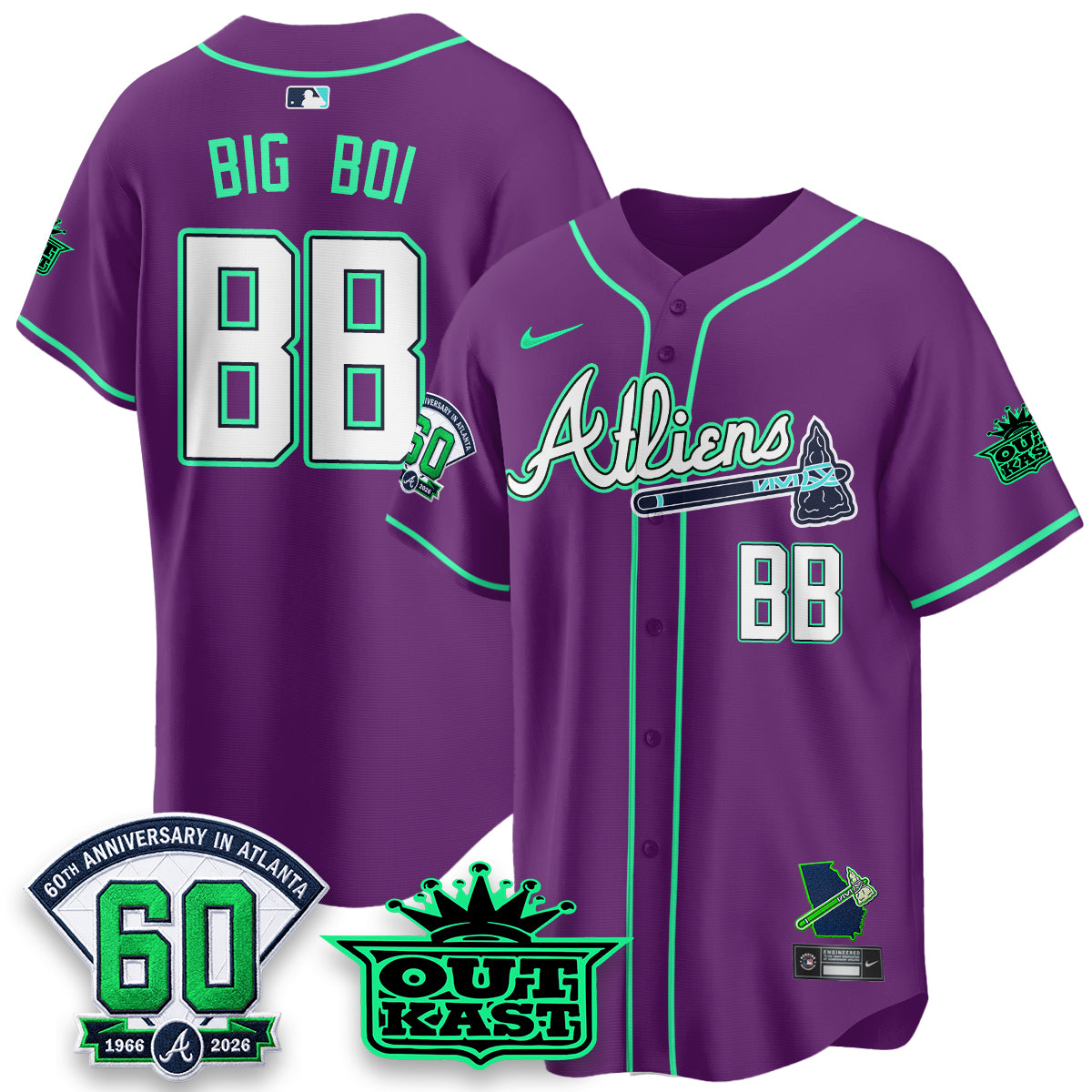 ATL x Atliens Cool Base Galaxy Version Jersey - Stitched