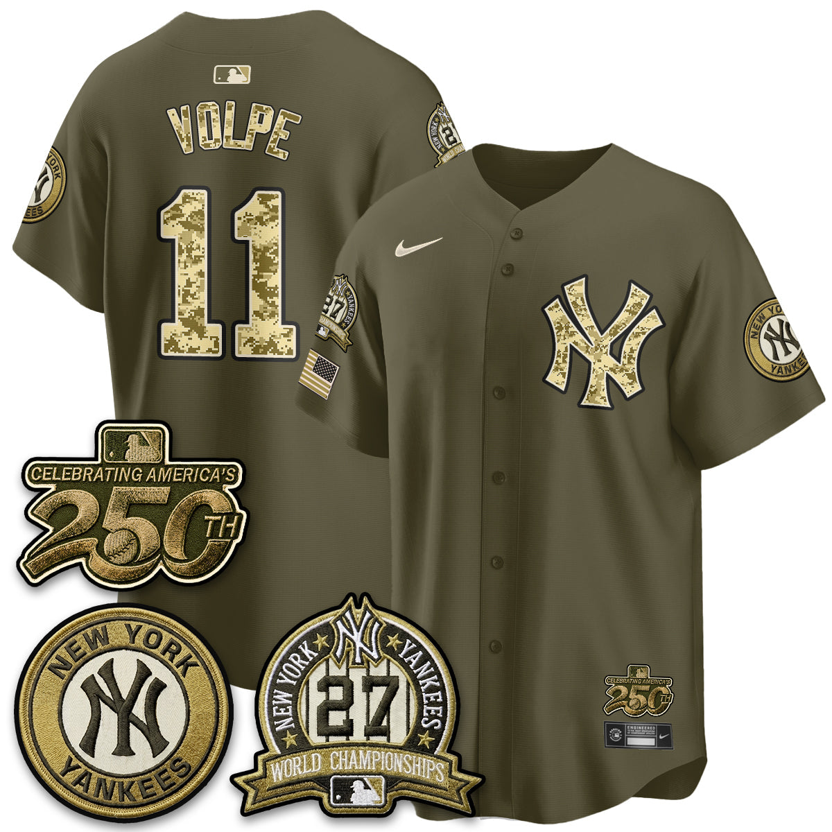 NYY Salute to Service 2026 Vapor Limited Jersey - Stitched