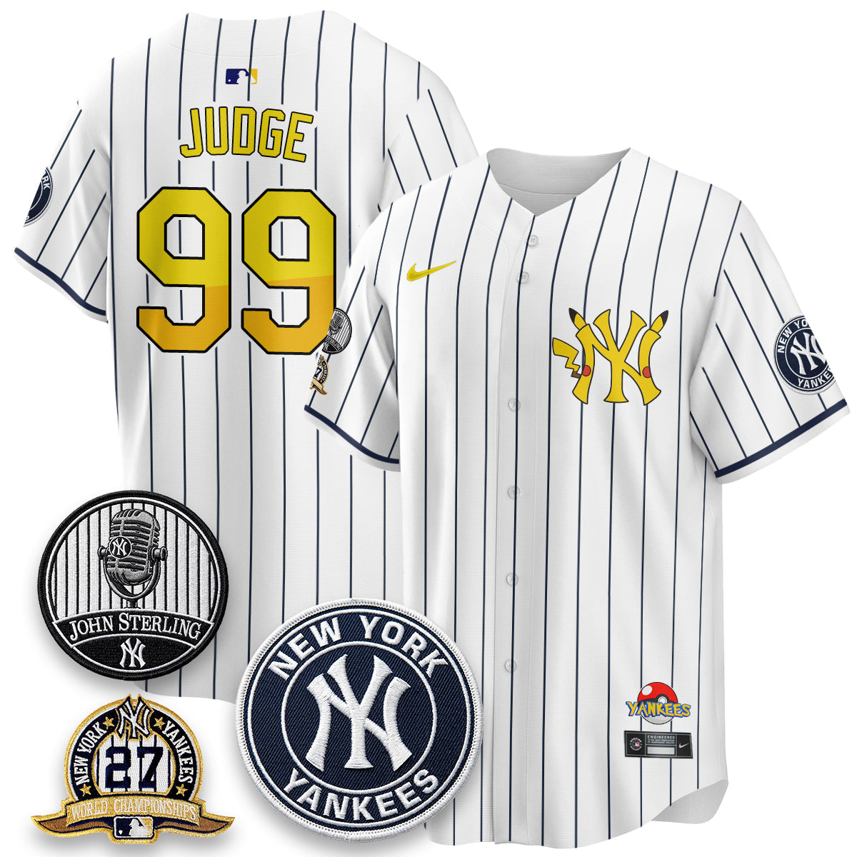NYY x PKM Cartoon Limited Jersey -  Stitched