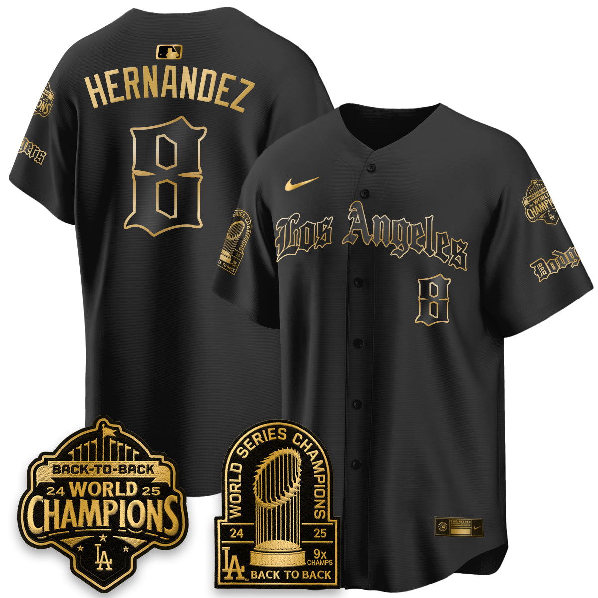 LAD WS Champions Back 2 Back Patch Vapor Premier Limited Gothic Gold Edition Jersey - Stitched