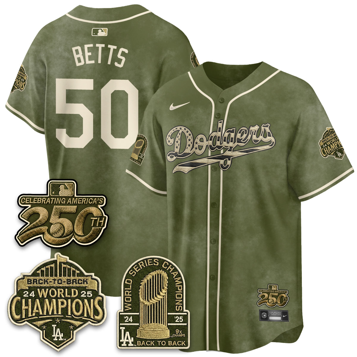 LAD New Era Olive 2026 Armed Forces Day Jersey -All Stitched V2