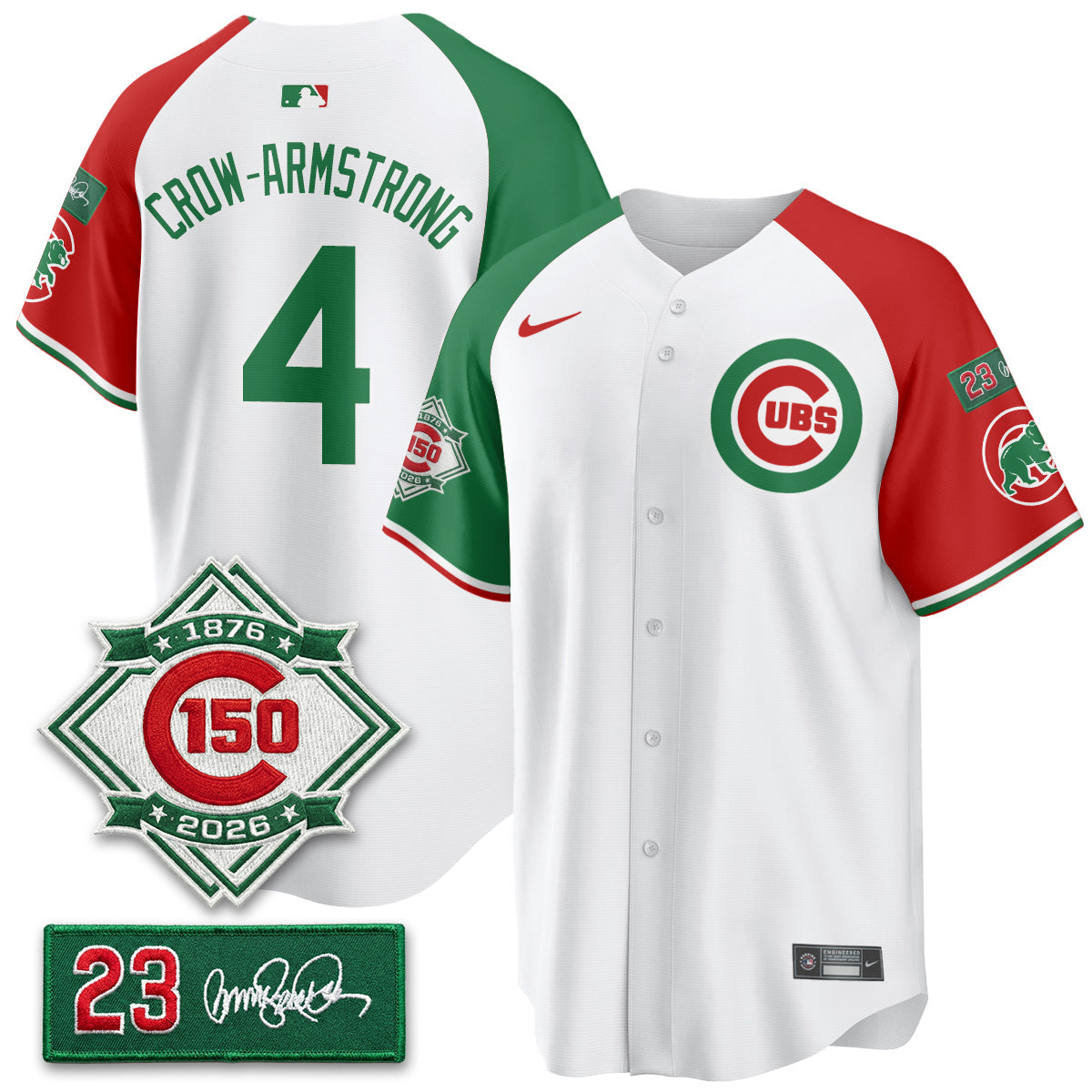 CHC Limited Mexico Jersey - 150th Anniversary + Ryne Sandberg Tribute Patch All Stitched