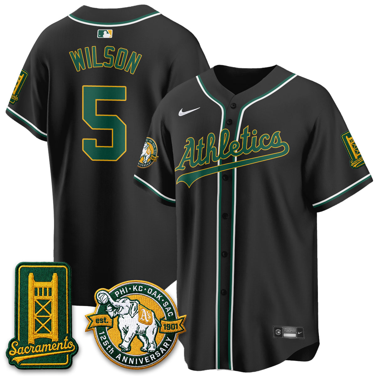 OAK 2026 Black Out Style - Celebrating 125 Years -  Limited Vapor Jersey - All Stitched