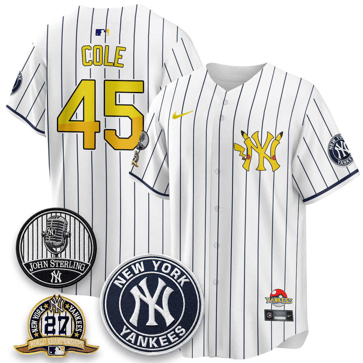 NYY x PKM Cartoon Limited Jersey -  Stitched