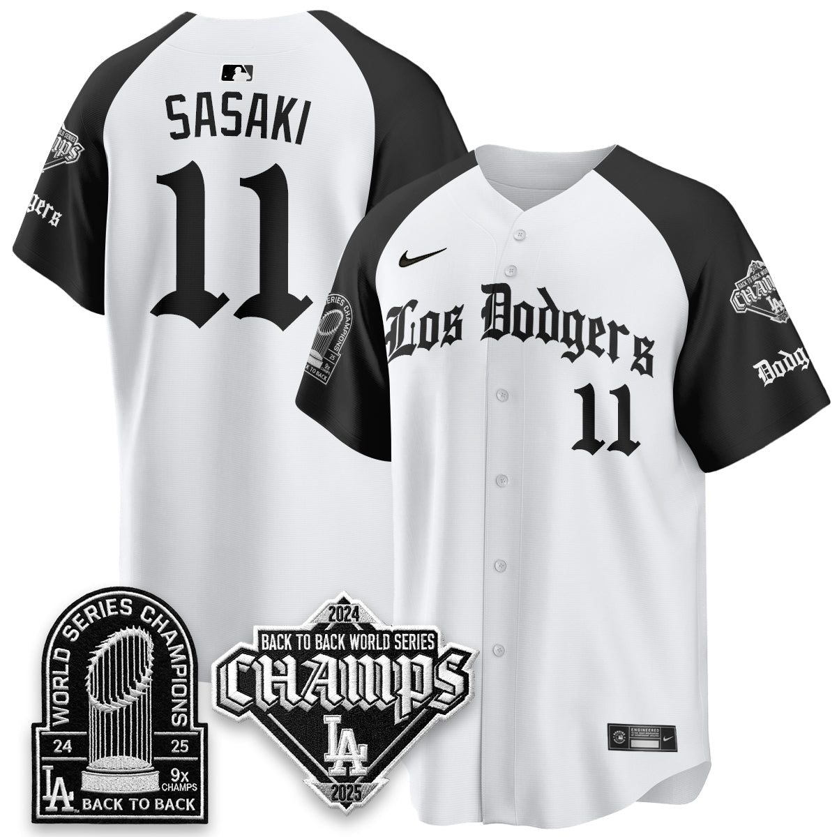 LAD World Series Champions B2B Patch Vapor Premier Limited Gothic Edition Jersey - All Stitched