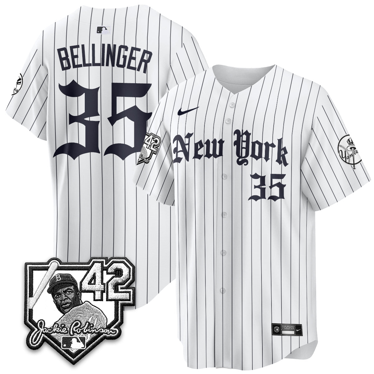 NYY 2026 Jackie Robinson Day Gothic Vapor Limited Jersey - All Stitched