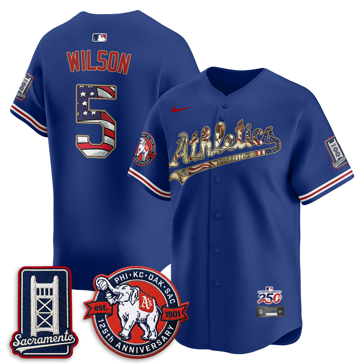 OAK  2026 Independence Day USA Vapor Jersey - Stitched
