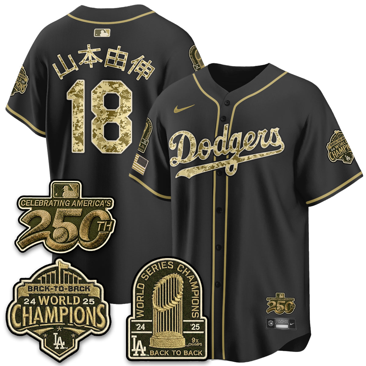 LAD Military Appreciation Game Day Jersey V2 - Stitched