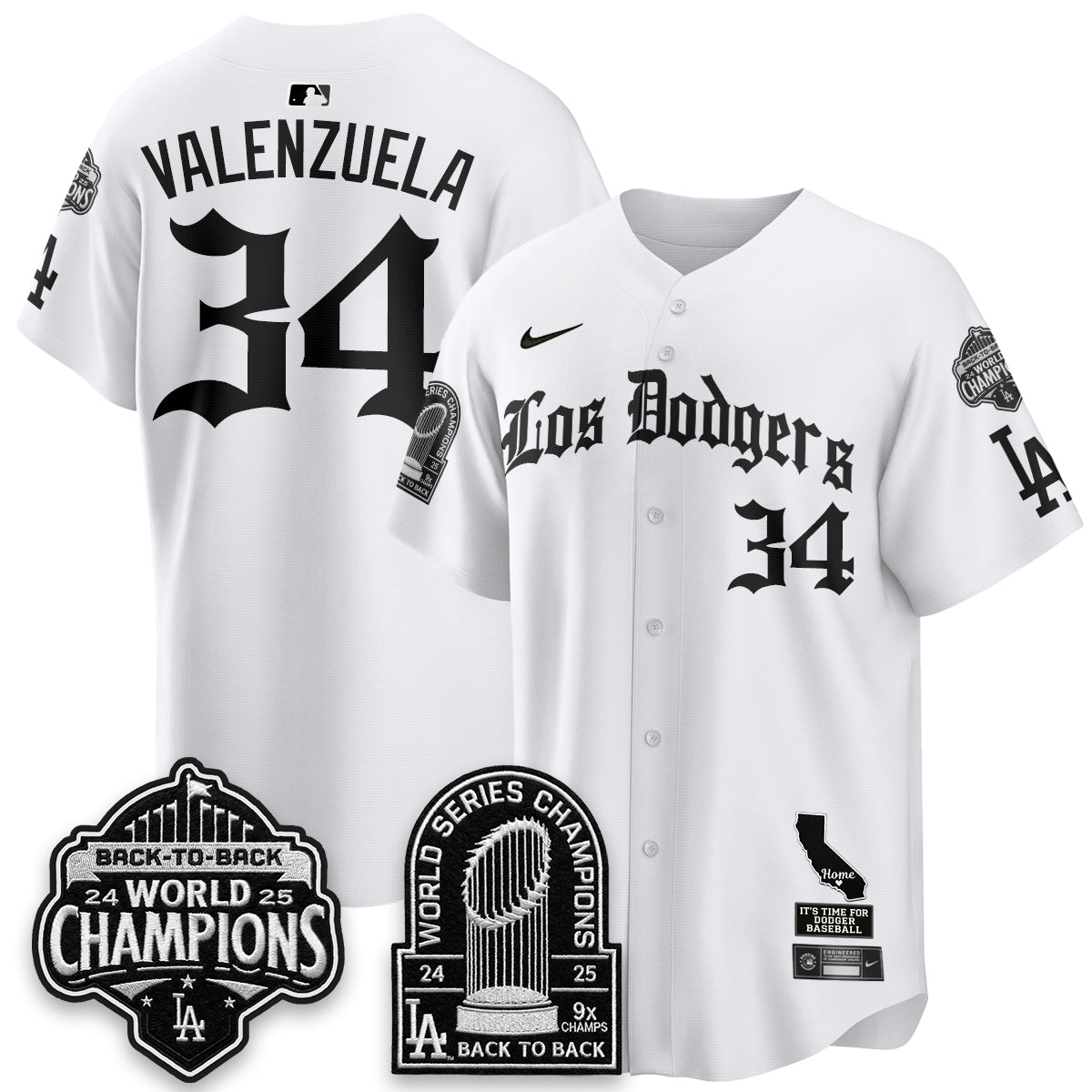 LAD World Series Champions Vapor Premier Limited Gothic Edition Jersey - All Stitched