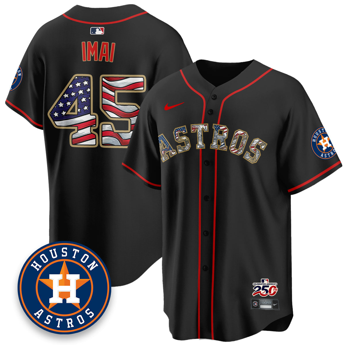 HOU 2026 Independence Day USA Vapor Limited Jersey - Stitched