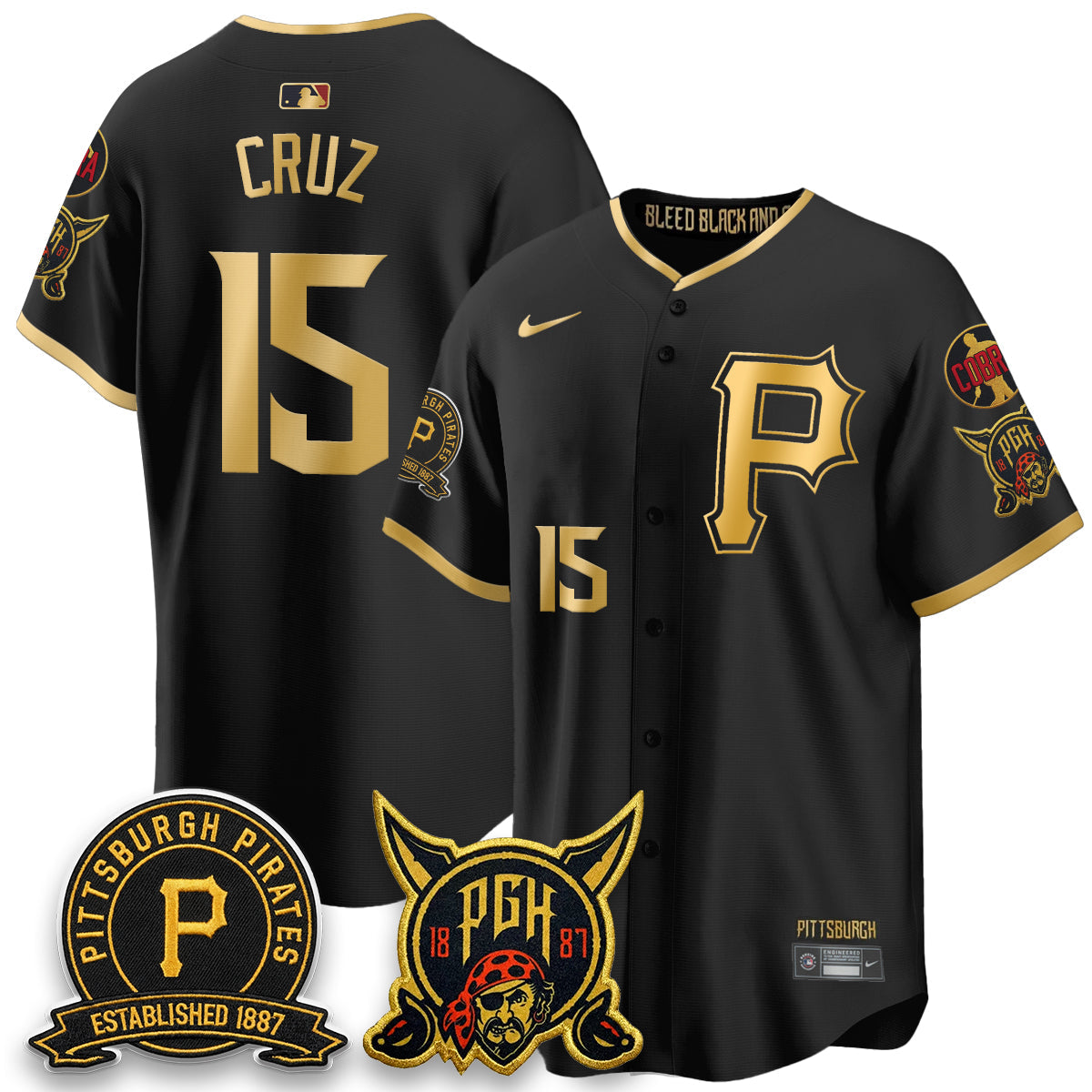 PIT Vapor Limited Jersey - Cobra & Est 1887 Patch - All Stitched