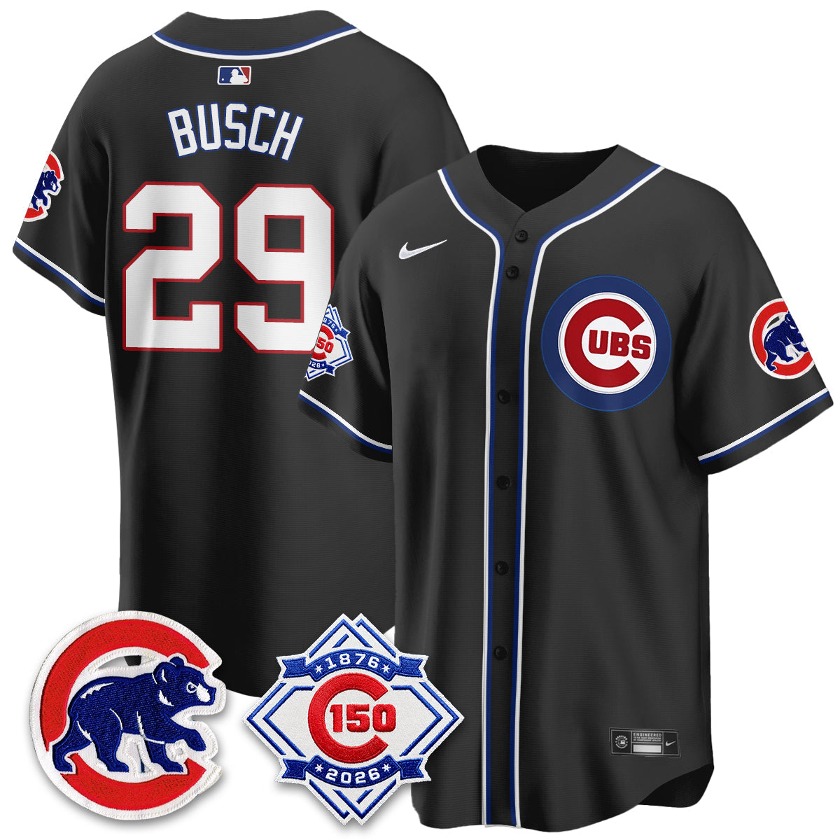 CHC 150th Anniversary Black Out Style Vapor Premier Limited Jersey - All Stitched