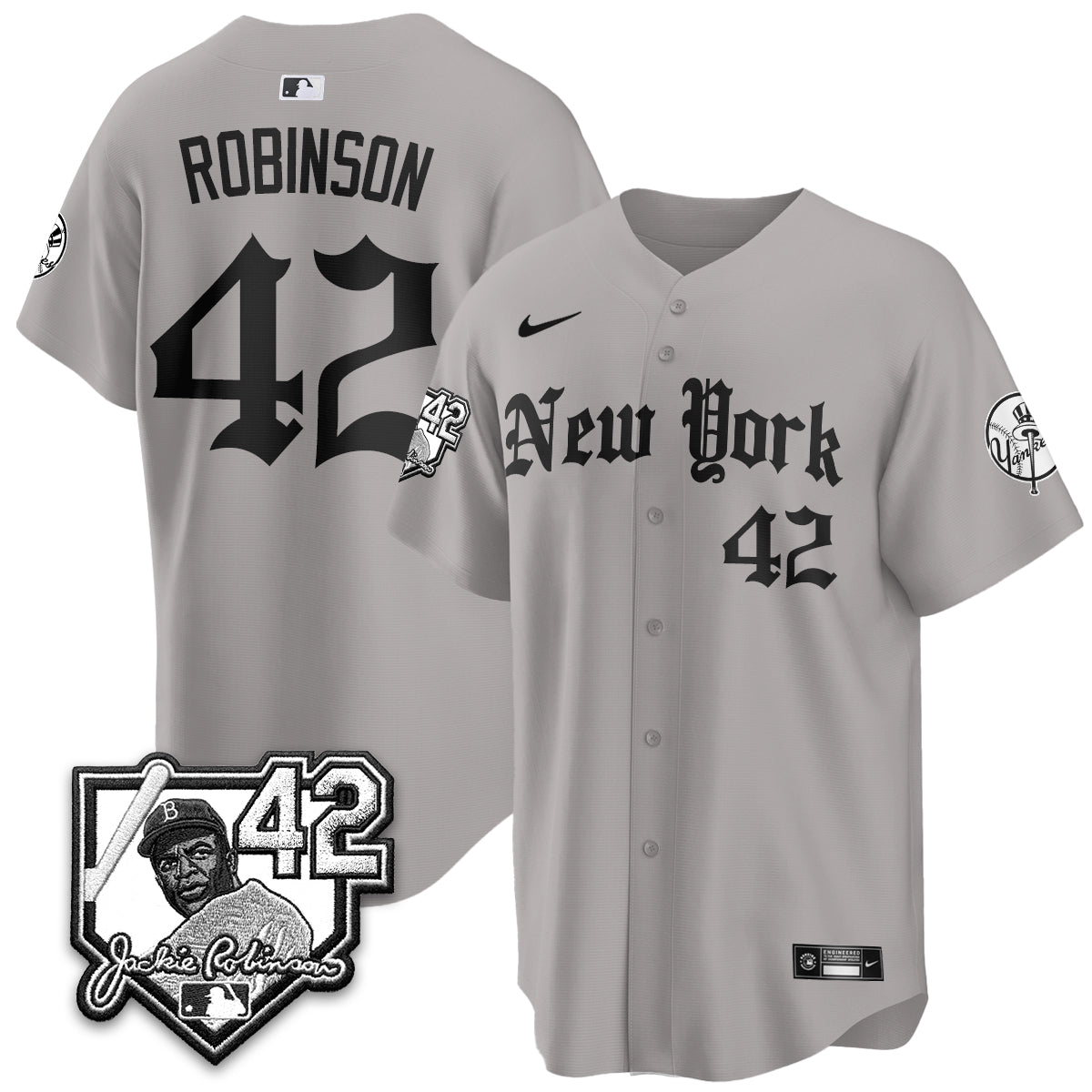 NYY 2026 Jackie Robinson Day Gothic Vapor Limited Jersey - All Stitched