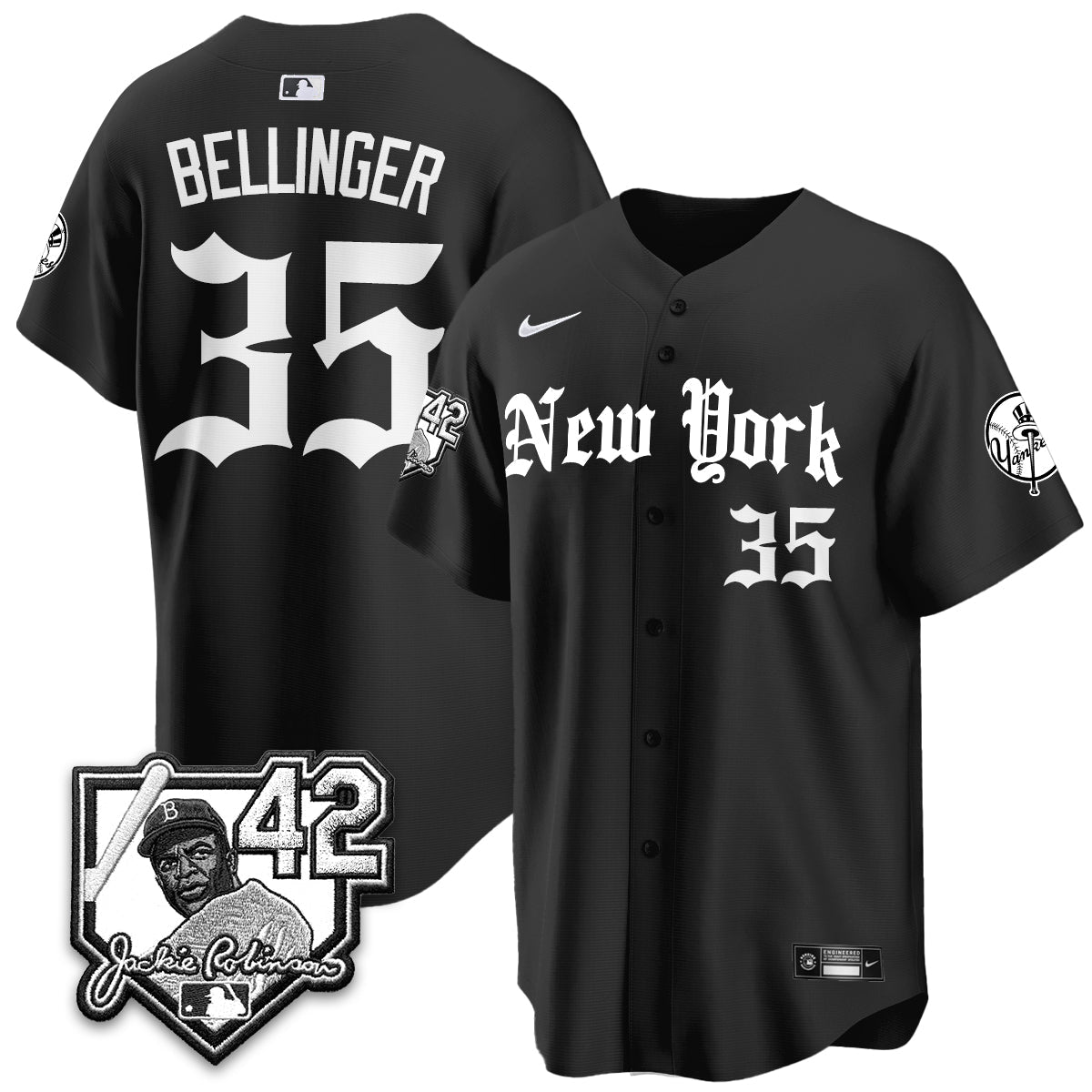 NYY 2026 Jackie Robinson Day Gothic Vapor Limited Jersey - All Stitched