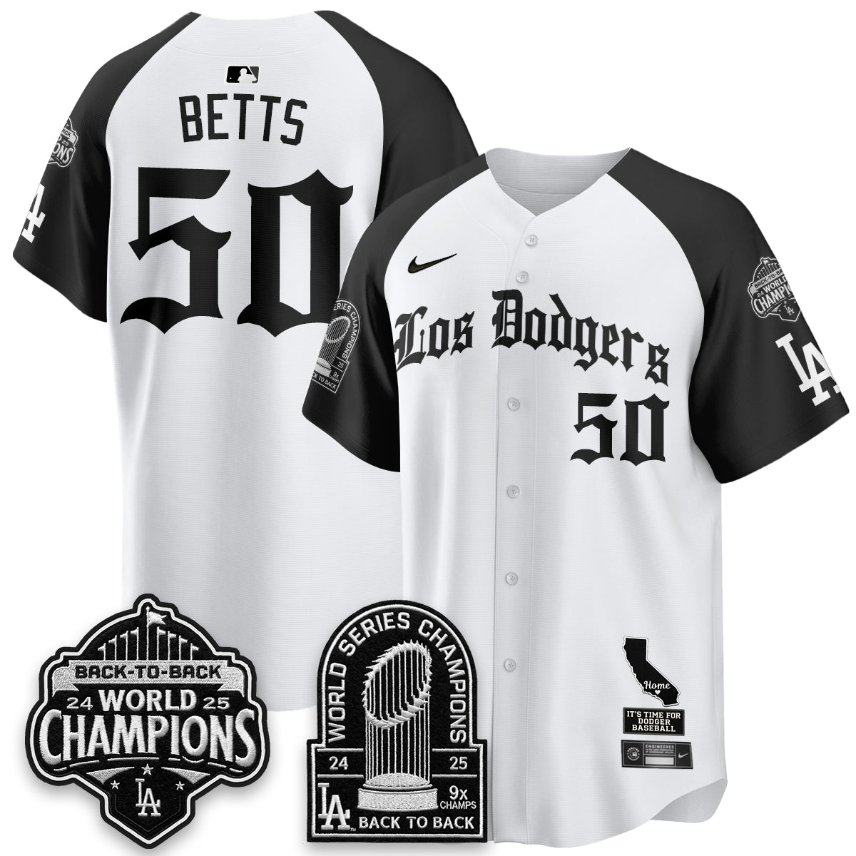 LAD World Series Champions Vapor Premier Limited Gothic Edition Jersey - All Stitched
