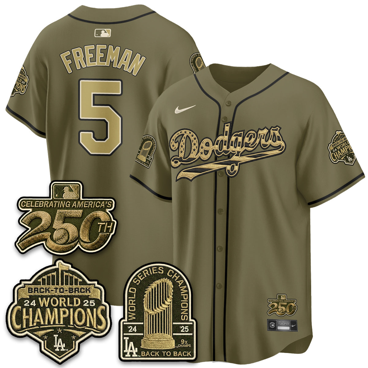 LAD New Era Olive 2026 Armed Forces Day Jersey -All Stitched V2