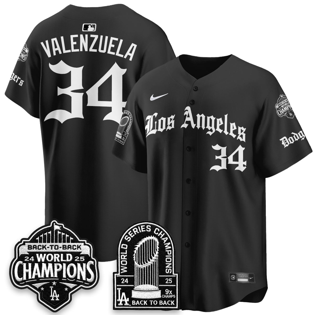 LAD WS Champions Back 2 Back Patch Vapor Premier Limited Gothic Edition Jersey - All Stitched