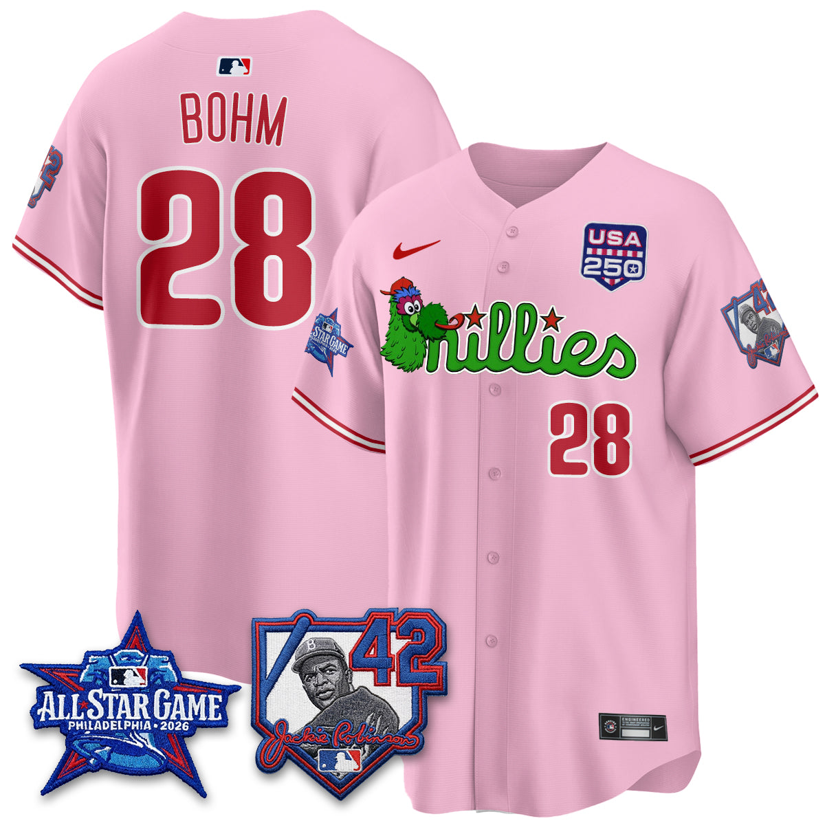 PHI Phanatic 2026 New Era & 250th USA Vapor Limited Jersey - All Star Game - All Stitched