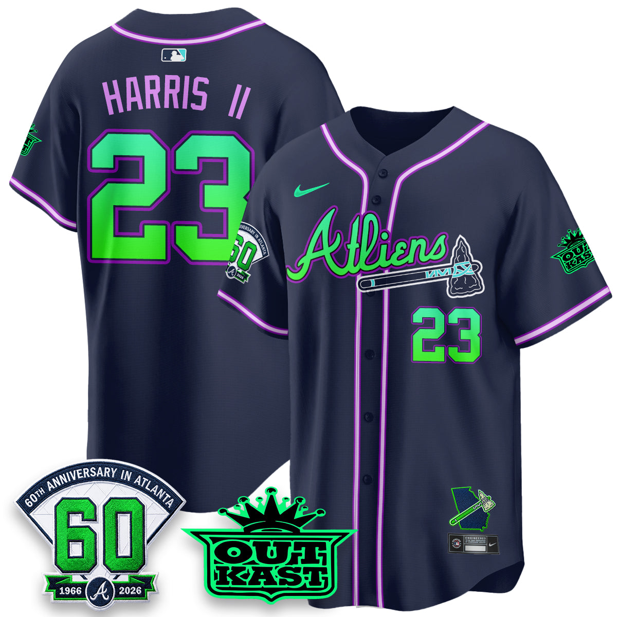 ATL x Atliens Cool Base Galaxy Version Jersey - Stitched (28)