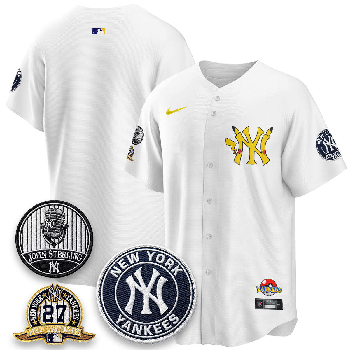 NYY x PKM Cartoon Limited Jersey -  Stitched