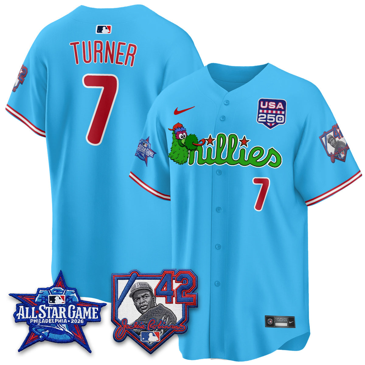PHI Phanatic 2026 New Era & 250th USA Vapor Limited Jersey - All Star Game - All Stitched