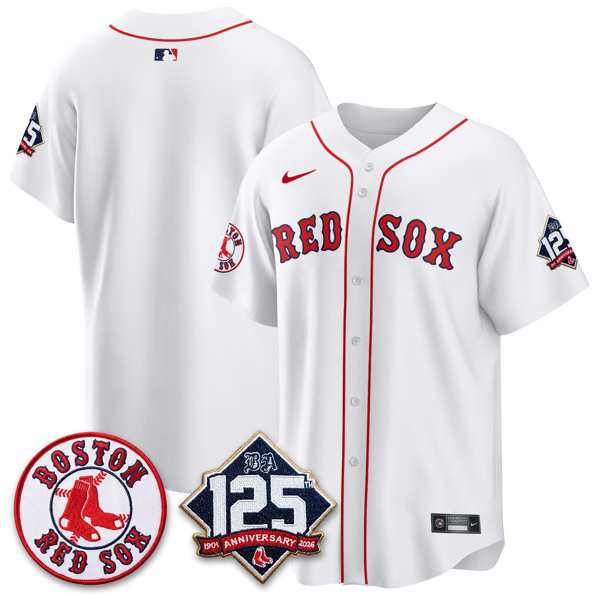 BOS 125th Anniversary Patch Vapor Jersey - Stitched