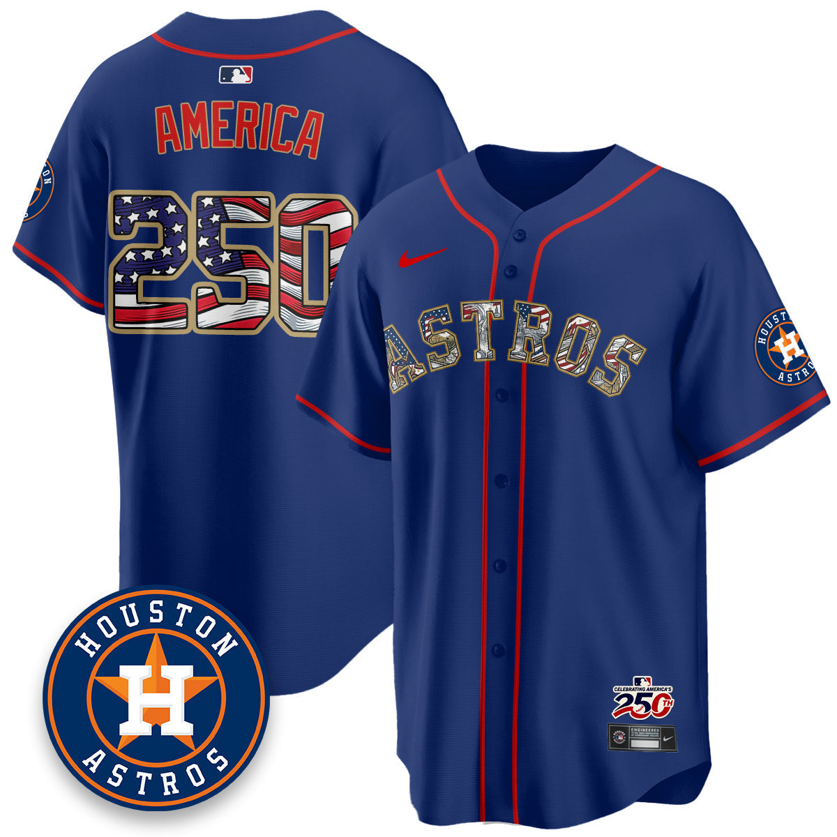 HOU 2026 Independence Day USA Vapor Limited Jersey - Stitched