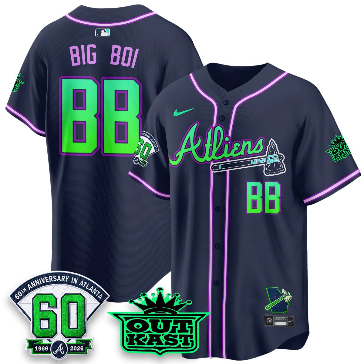 ATL x Atliens Cool Base Galaxy Version Jersey - Stitched
