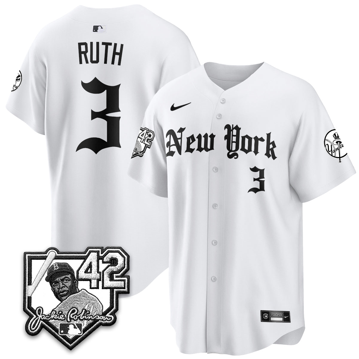 NYY 2026 Jackie Robinson Day Gothic Vapor Limited Jersey - All Stitched