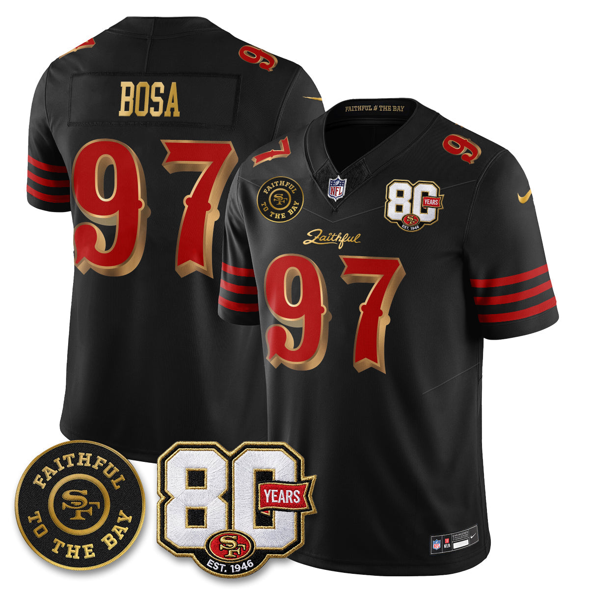 SF “Rivalries” Vapor Limited Jersey - Faithful To The Bay Patch - All Stitched