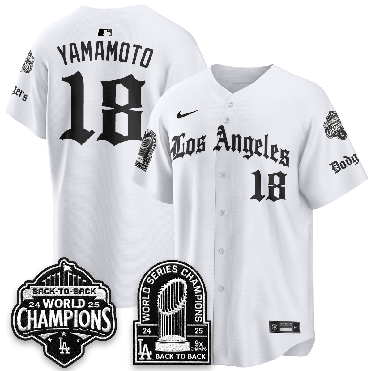 LAD WS Champions Back 2 Back Patch Vapor Premier Limited Gothic Gold Edition Jersey - Stitched
