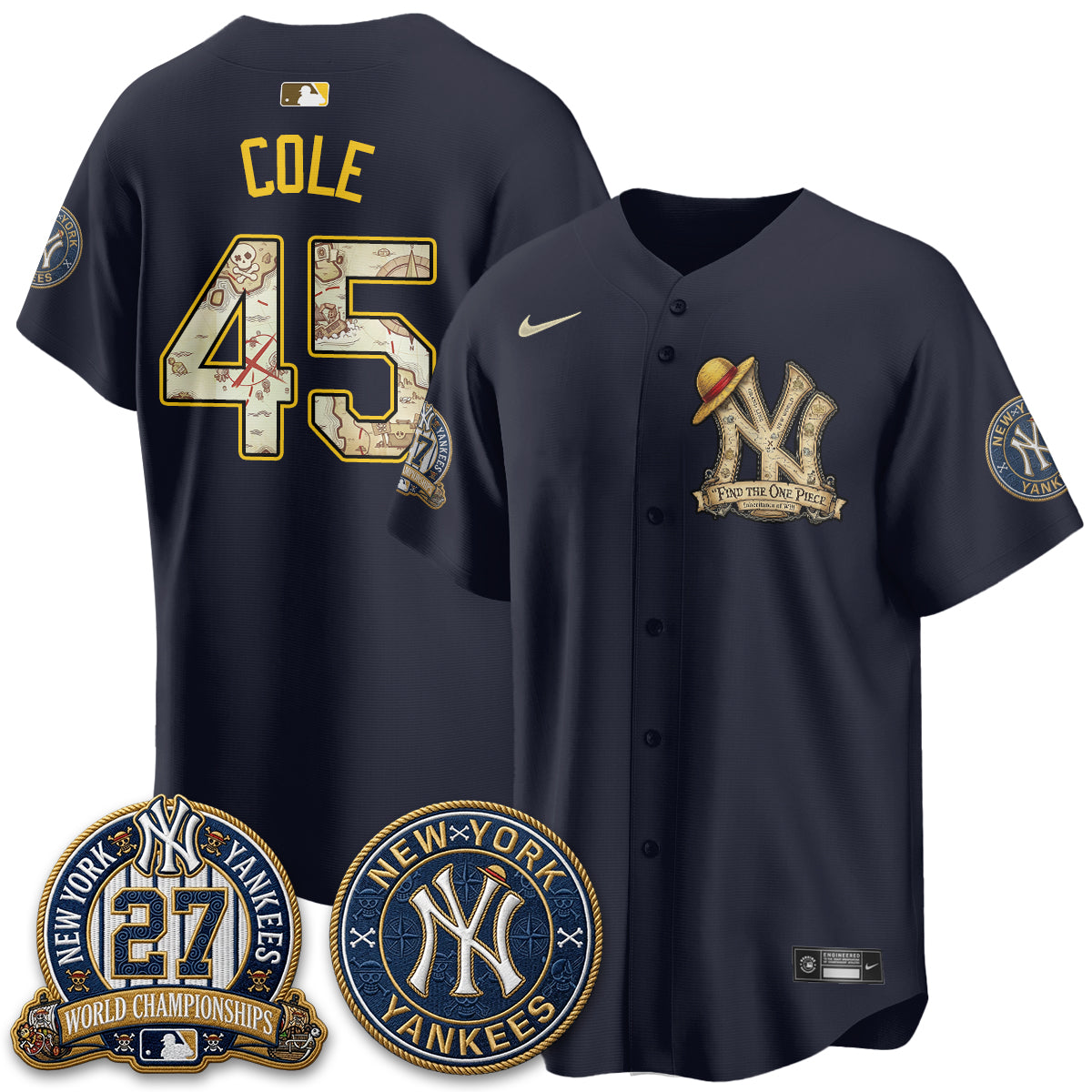 NYY x OP Japanese Cartoon Limited Jersey -  Stitched