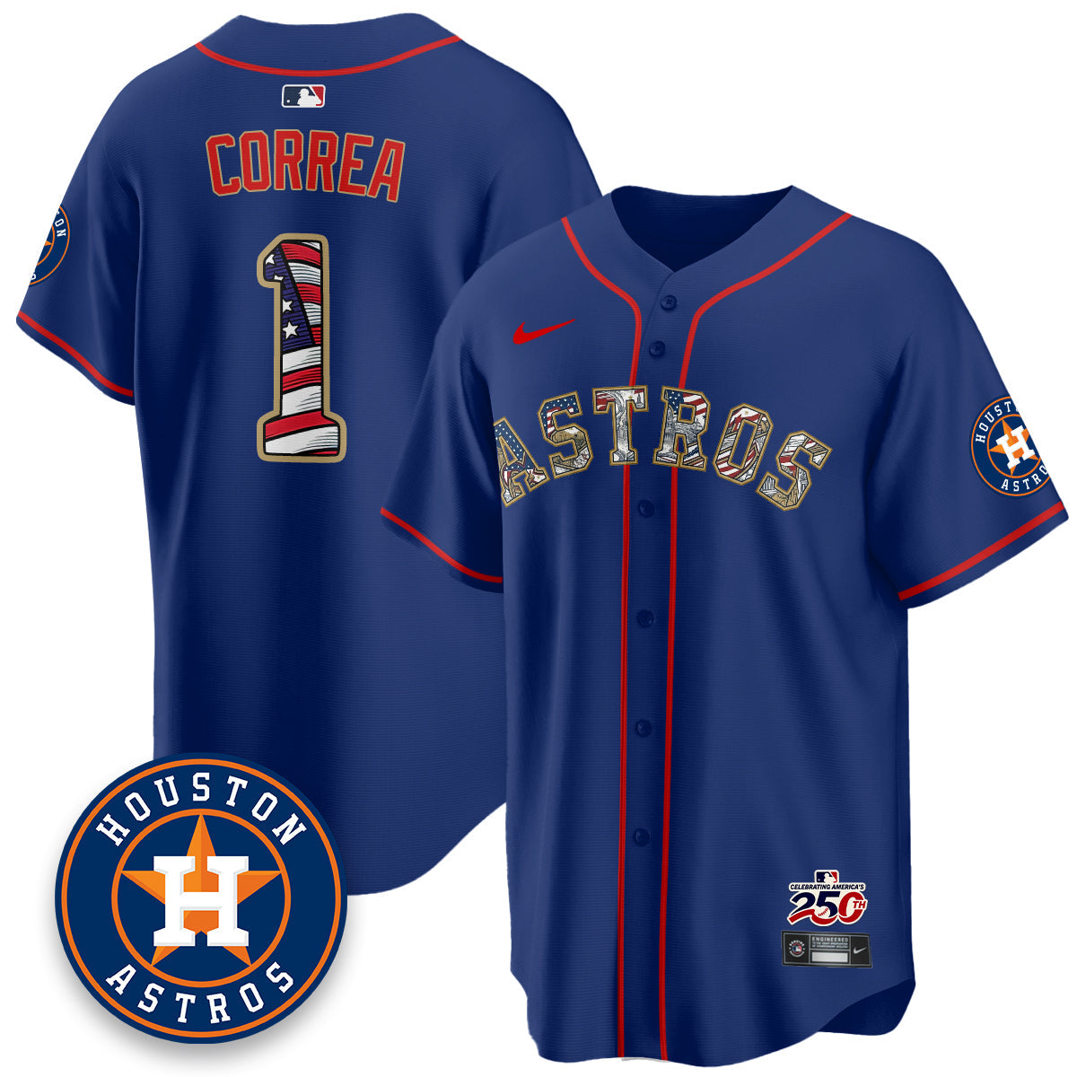 HOU 2026 Independence Day USA Vapor Limited Jersey - Stitched