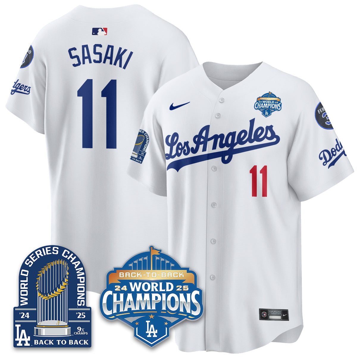 LAD Alternate  Vapor Limited Jersey - 9x Champs - Stitched